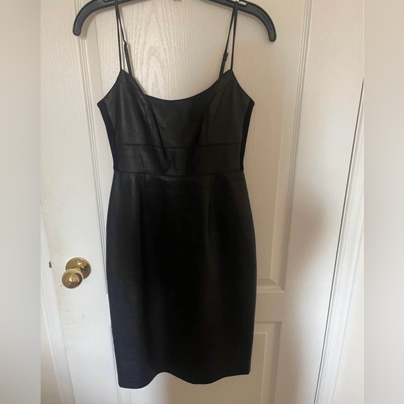 BCBG Black Leather Dress - Picture 4 of 9